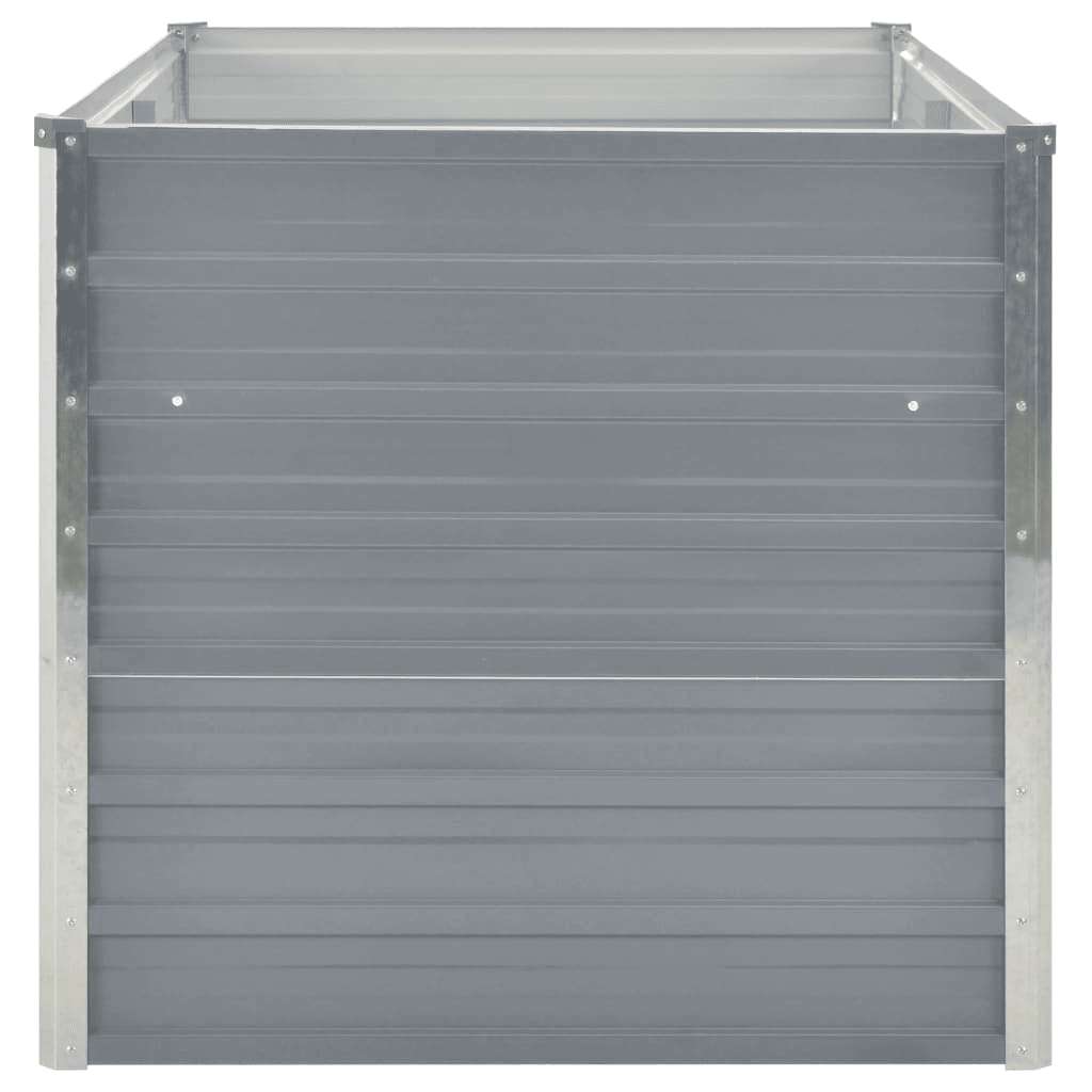 vidaXL Raised Garden Bed 160x80x77 cm Galvanised Steel Grey