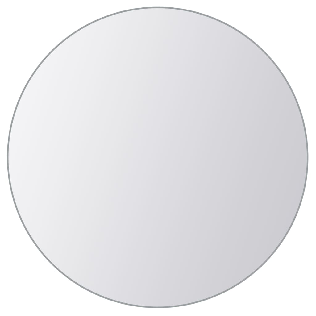 vidaXL 8 pcs Mirror Tiles Round Glass