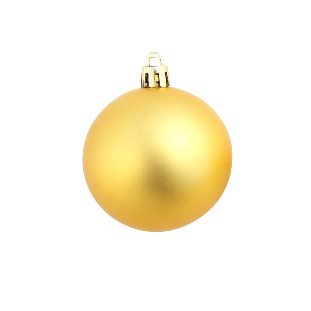 vidaXL 100 Piece Christmas Ball Set 3/4/6 cm Gold
