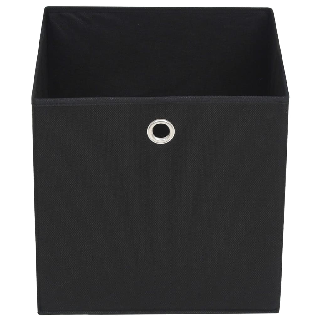 vidaXL Storage Boxes 4 pcs Non-woven Fabric 32x32x32 cm Black