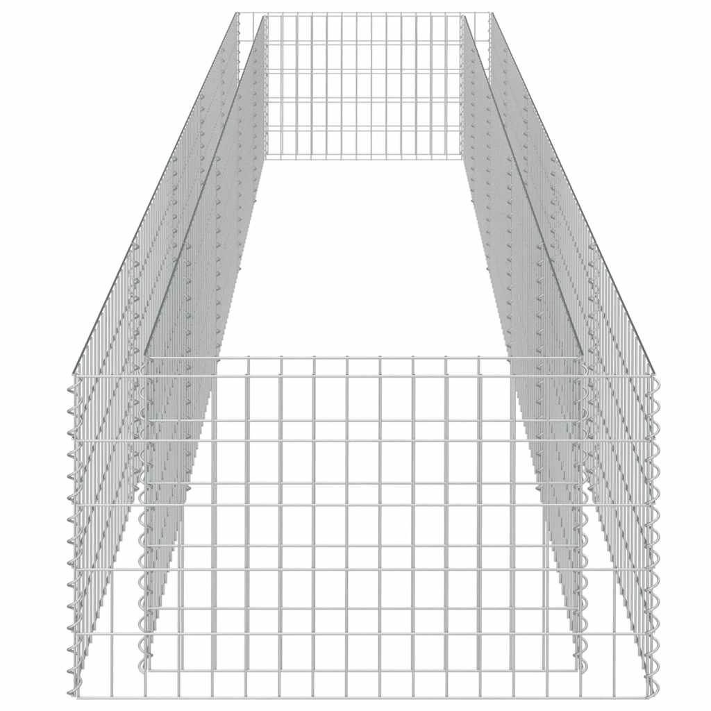 vidaXL Gabion Raised Bed Galvanised Steel 450x90x50 cm