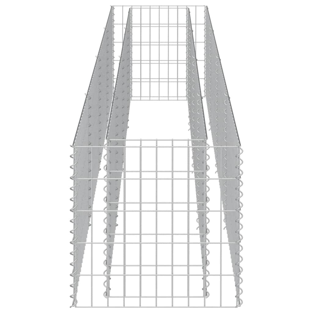 vidaXL Gabion Raised Bed Galvanised Steel 360x50x50 cm