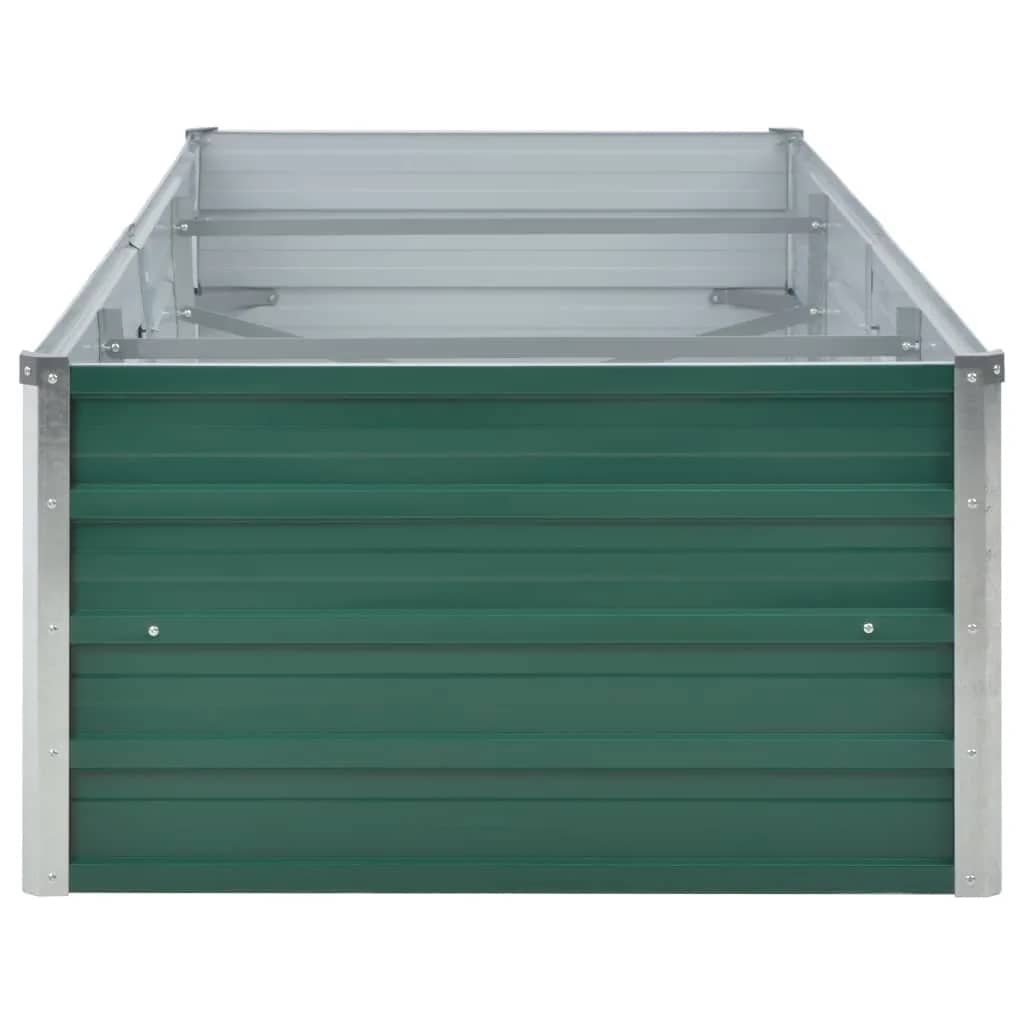 vidaXL Garden Raised Bed Galvanised Steel 240x80x45 cm Green