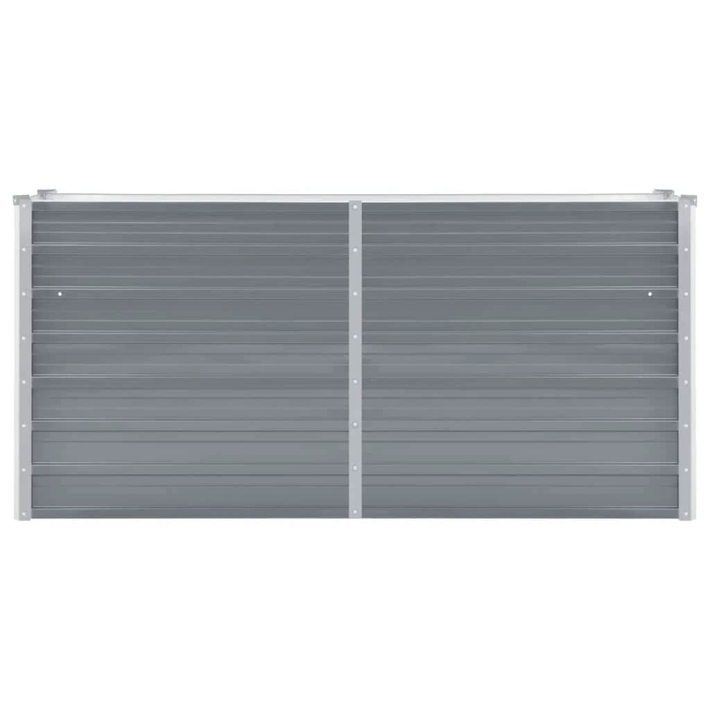 vidaXL Garden Raised Bed Galvanised Steel 160x40x77 cm Grey