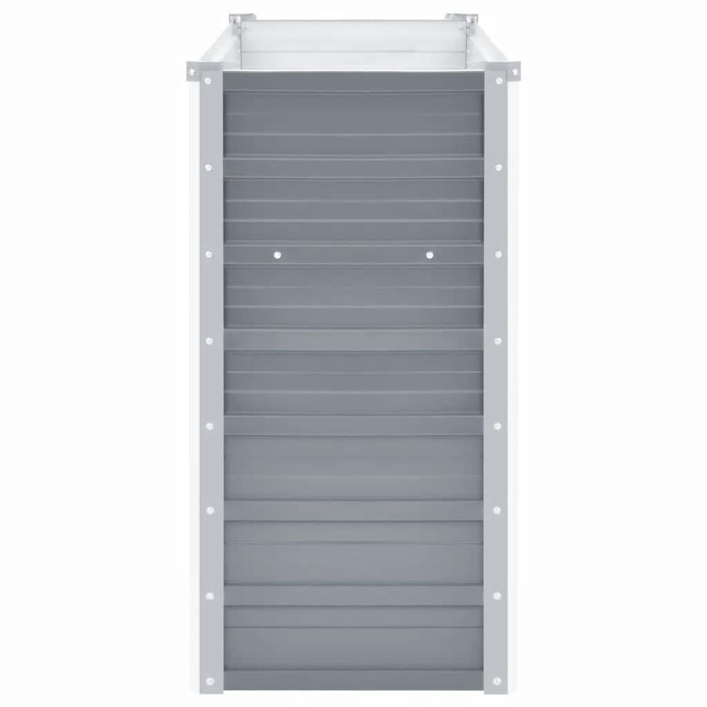 vidaXL Garden Raised Bed Galvanised Steel 160x40x77 cm Grey