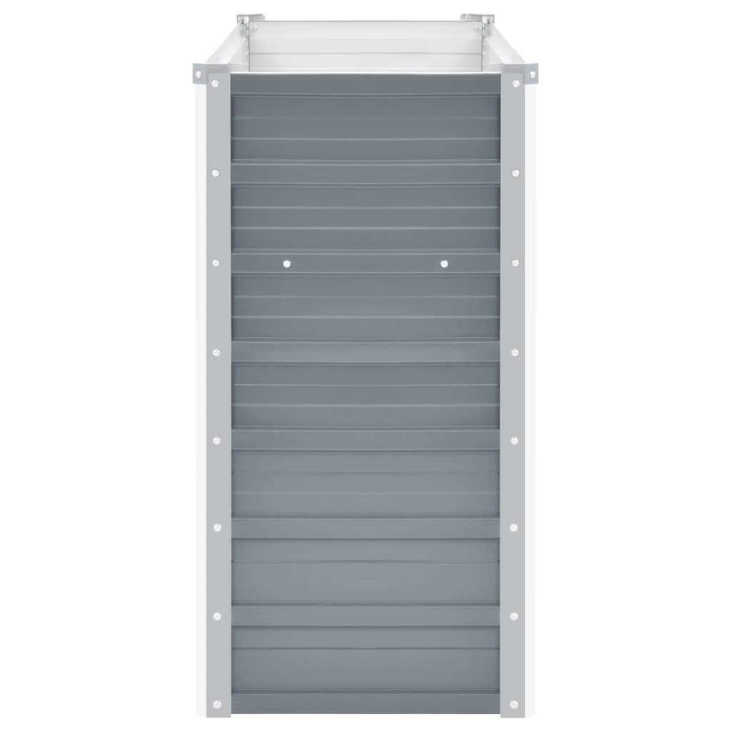 vidaXL Garden Raised Bed Galvanised Steel 100x40x77 cm Grey