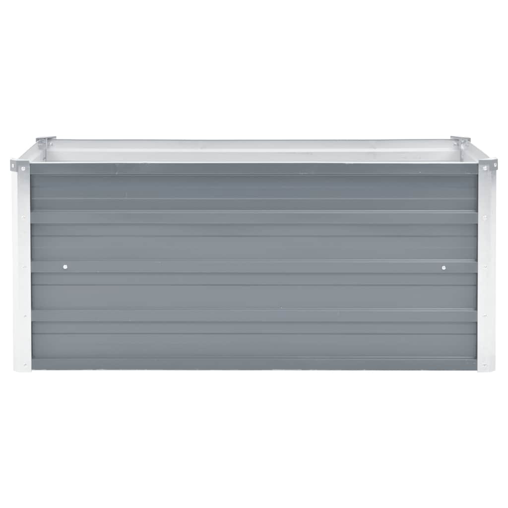 vidaXL Garden Raised Bed Galvanised Steel 100x40x45 cm Grey