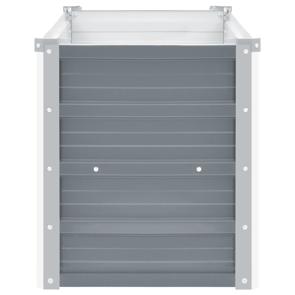 vidaXL Garden Raised Bed Galvanised Steel 100x40x45 cm Grey