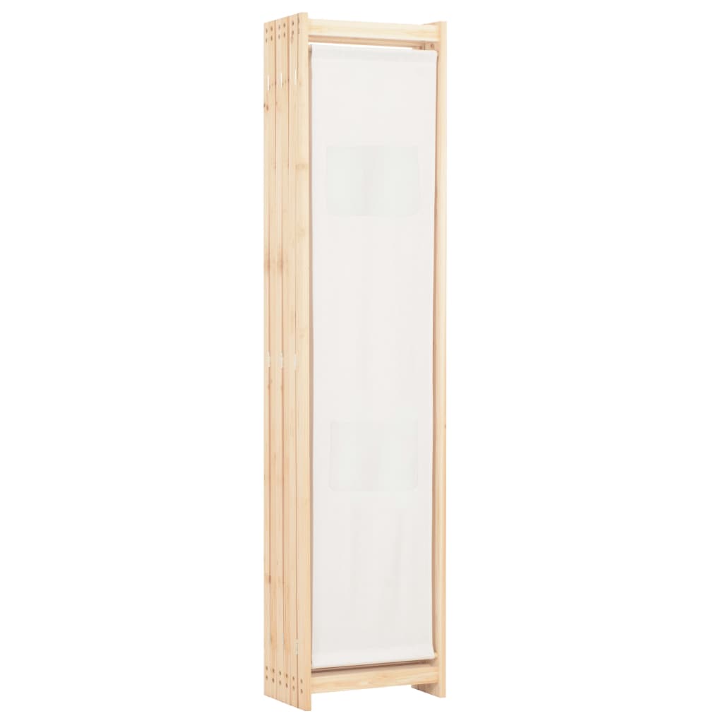 vidaXL 6-Panel Room Divider Cream 240x170x4 cm Fabric
