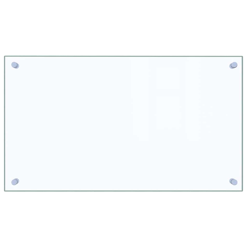 vidaXL Kitchen Backsplash Transparent 70 x 40 cm Tempered Glass