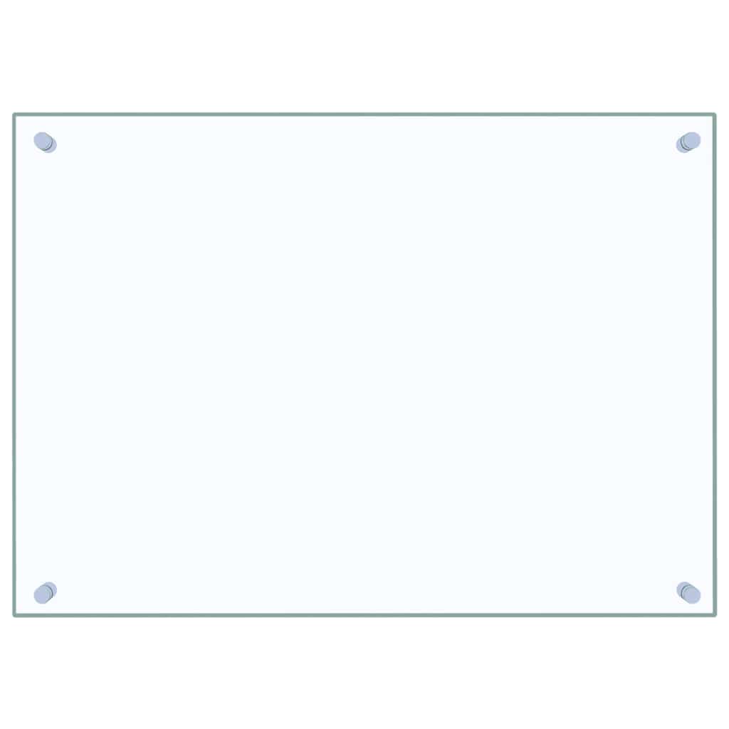 vidaXL Kitchen Backsplash Transparent 70 x 50 cm Tempered Glass