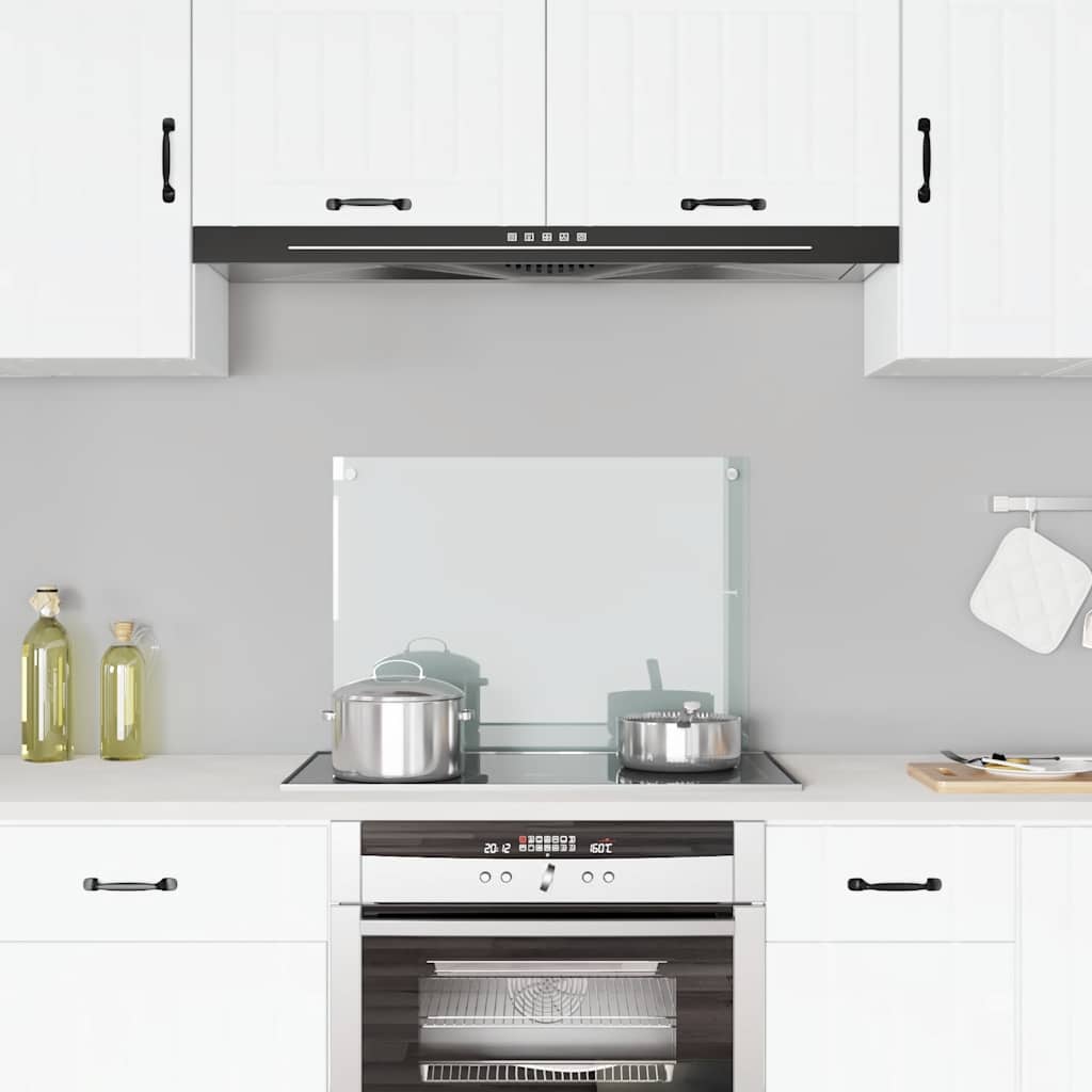 vidaXL Kitchen Backsplash Transparent 70 x 50 cm Tempered Glass