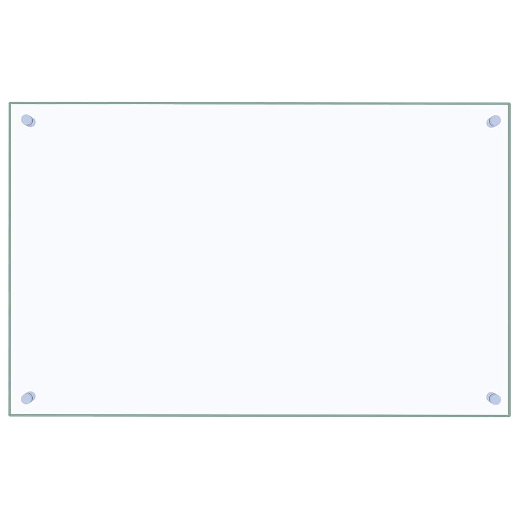 vidaXL Kitchen Backsplash Transparent 80 x 50 cm Tempered Glass