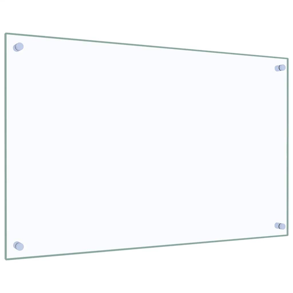 vidaXL Kitchen Backsplash Transparent 80 x 50 cm Tempered Glass