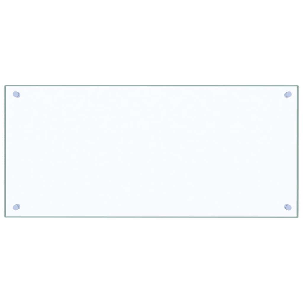 vidaXL Kitchen Backsplash Transparent 90 x 40 cm Tempered Glass