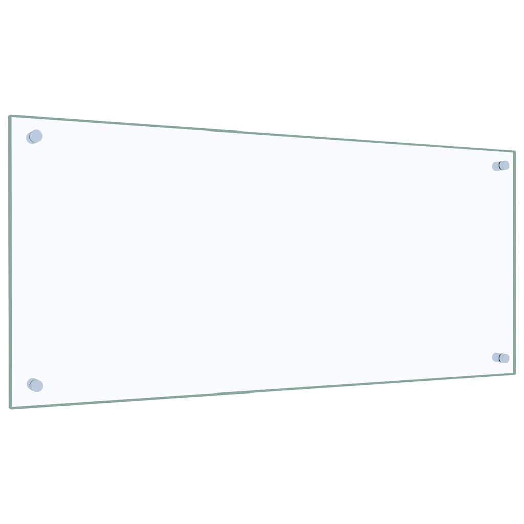 vidaXL Kitchen Backsplash Transparent 90 x 40 cm Tempered Glass
