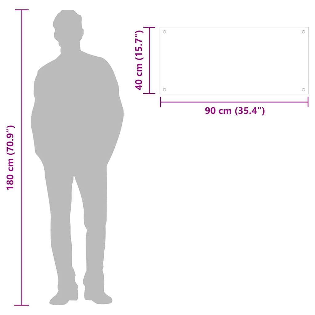 vidaXL Kitchen Backsplash Transparent 90 x 40 cm Tempered Glass