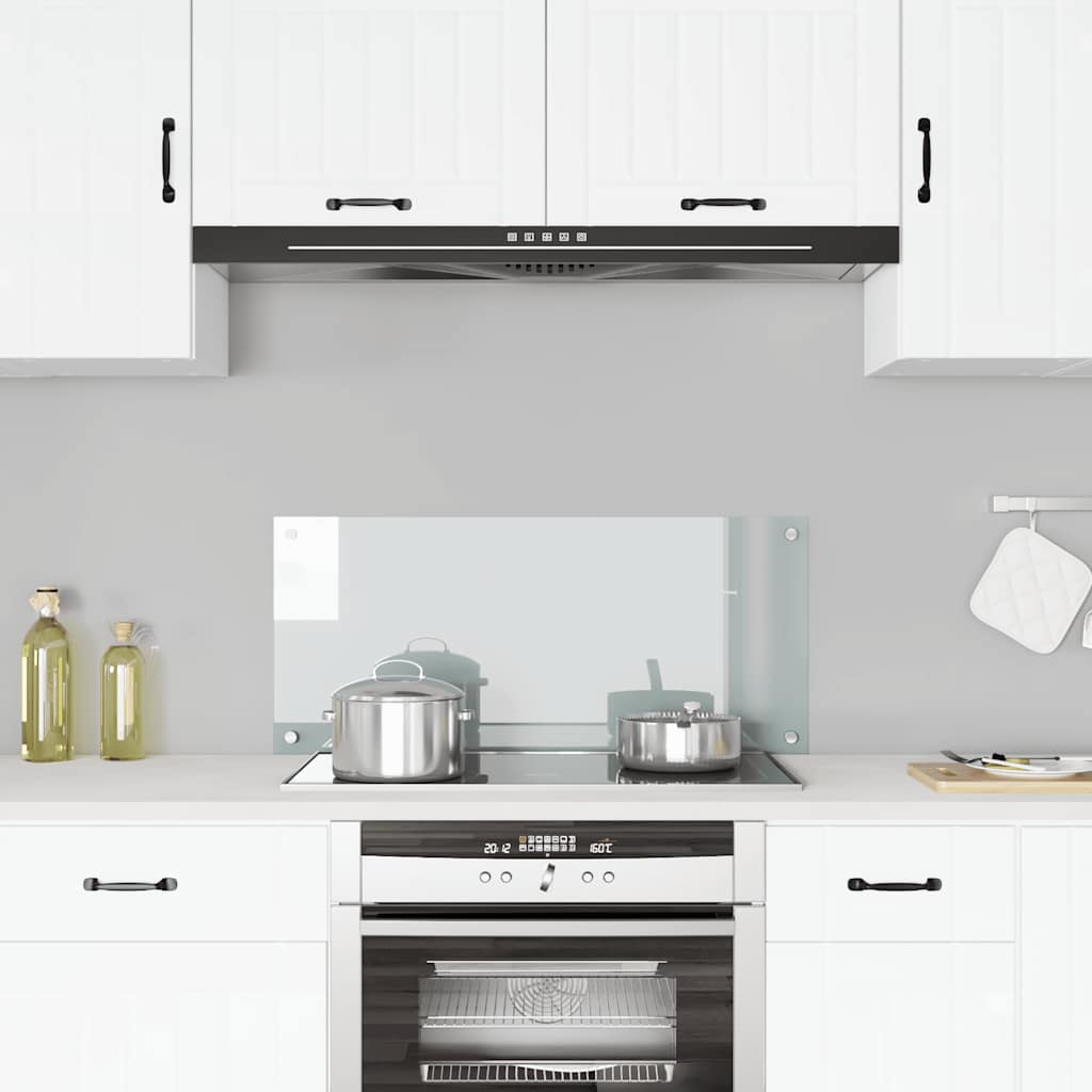 vidaXL Kitchen Backsplash Transparent 90 x 40 cm Tempered Glass
