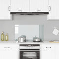 vidaXL Kitchen Backsplash Transparent 90 x 50 cm Tempered Glass