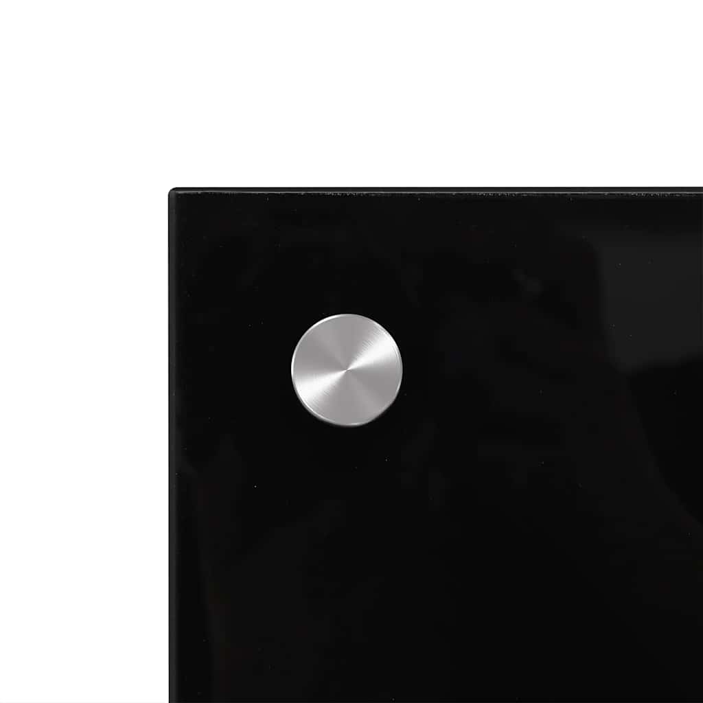 vidaXL Kitchen Backsplash Black 70 x 60 cm Tempered Glass