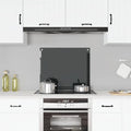 vidaXL Kitchen Backsplash Black 70 x 60 cm Tempered Glass