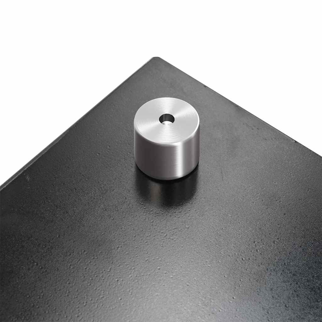 vidaXL Kitchen Backsplash Black 80 x 50 cm Tempered Glass