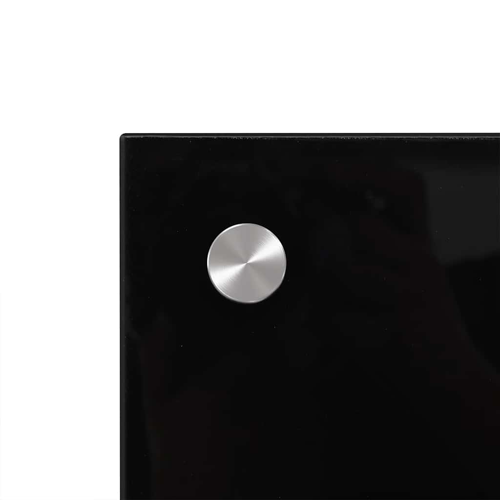 vidaXL Kitchen Backsplash Black 80 x 50 cm Tempered Glass