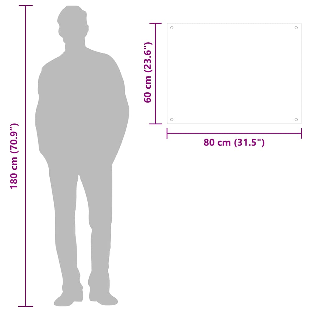 vidaXL Kitchen Backsplash Black 80x60 cm Tempered Glass