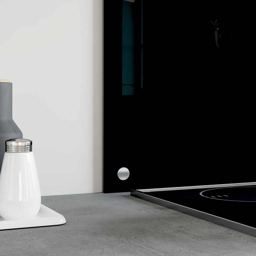 vidaXL Kitchen Backsplash Black 90 x 40 cm Tempered Glass
