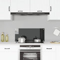 vidaXL Kitchen Backsplash Black 90 x 40 cm Tempered Glass