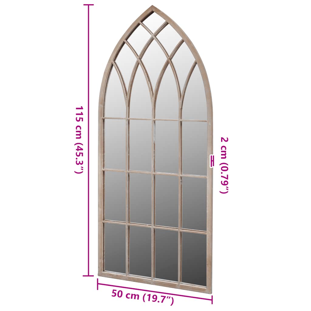 vidaXL Gothic Arch Garden Mirror 50x115 cm for Indoor and Outdoor Use