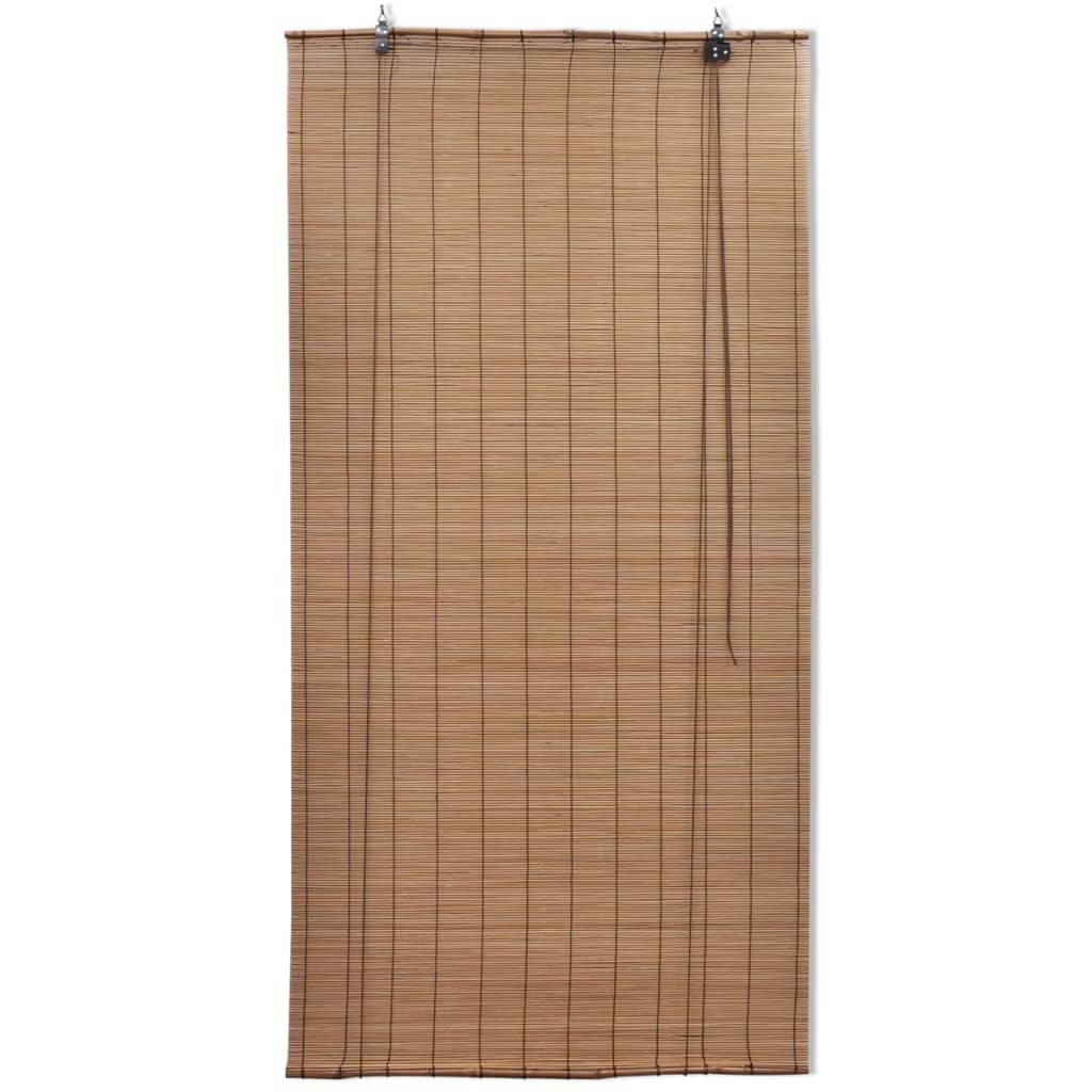 vidaXL Brown Bamboo Roller Blinds 120 x 220 cm