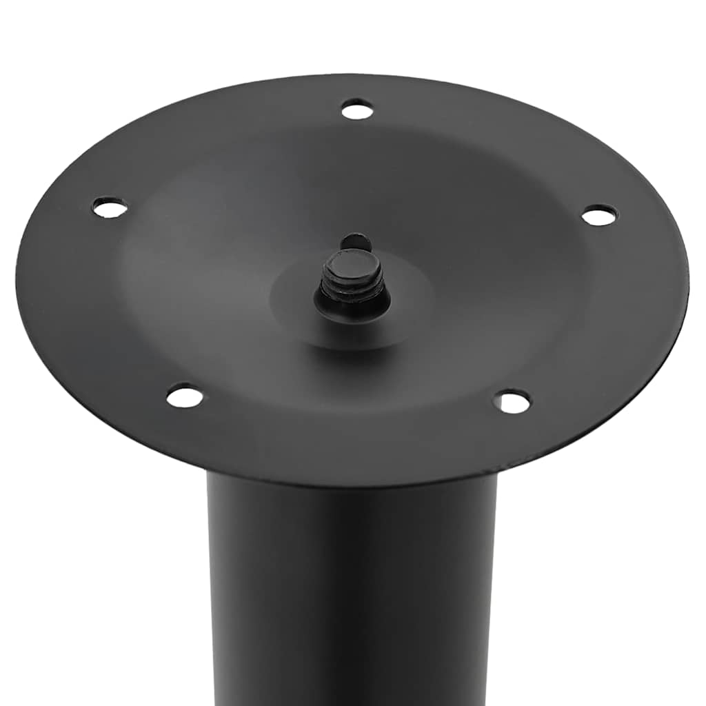 2 Telescopic Table Legs Black 710 mm-1100 mm