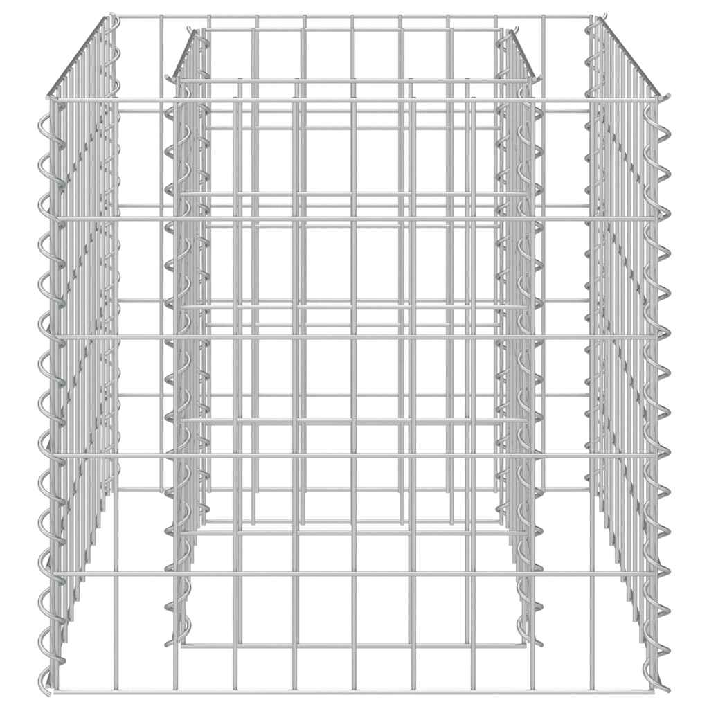 vidaXL Gabion Raised Bed Galvanised Steel 50x50x50 cm