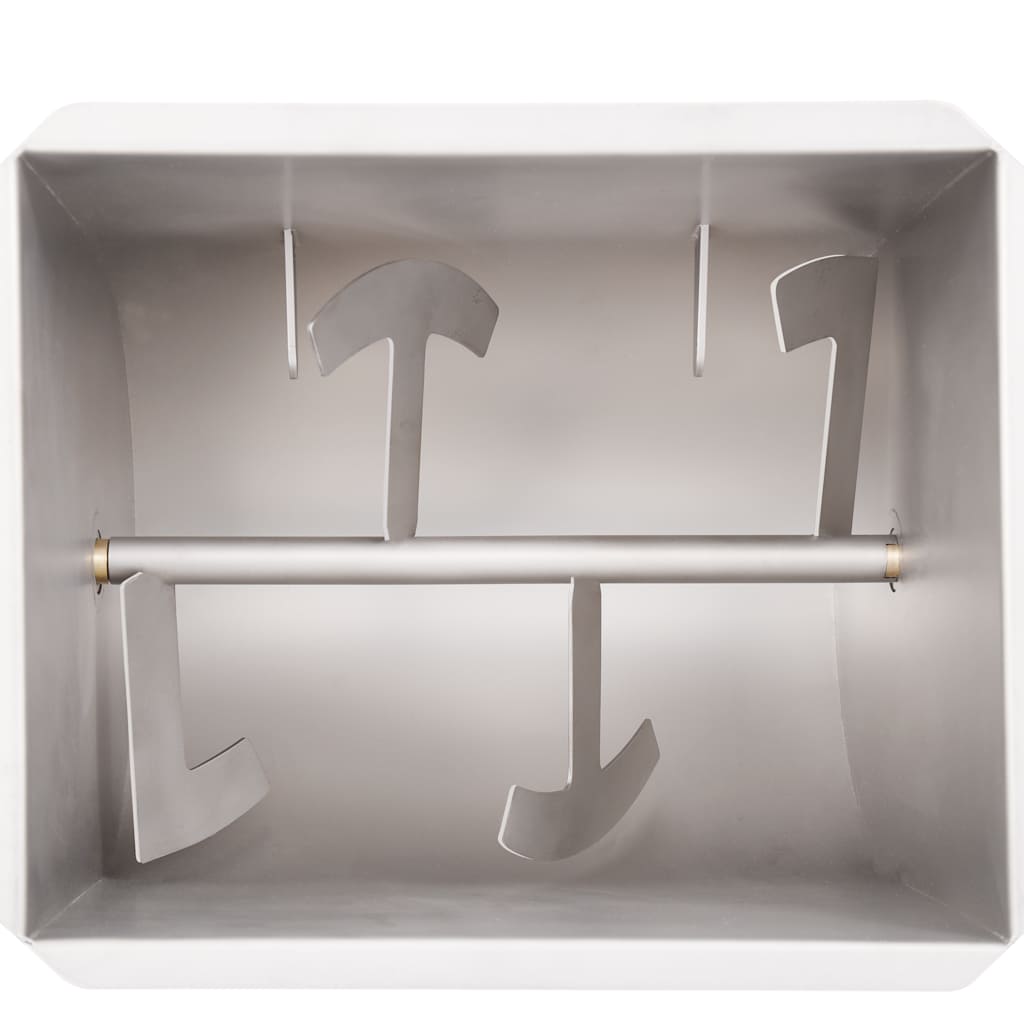 vidaXL Manual Meat Mixer with Lid Silver Stainless Steel