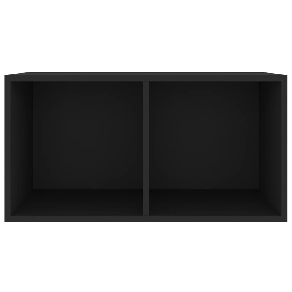 vidaXL Vinyl Storage Box Black 71x34x36 cm Engineered Wood
