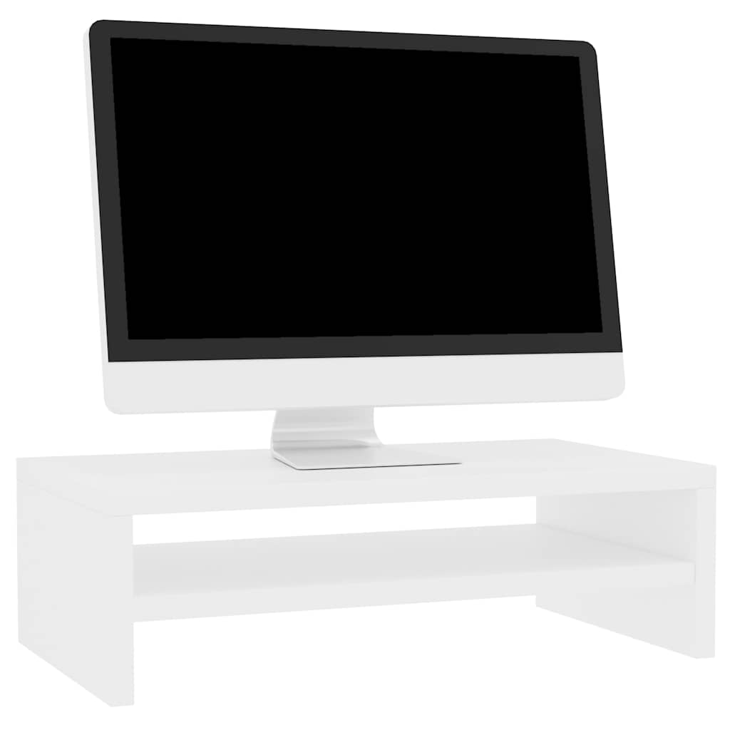vidaXL Monitor Stand White 42x24x13 cm Engineered Wood