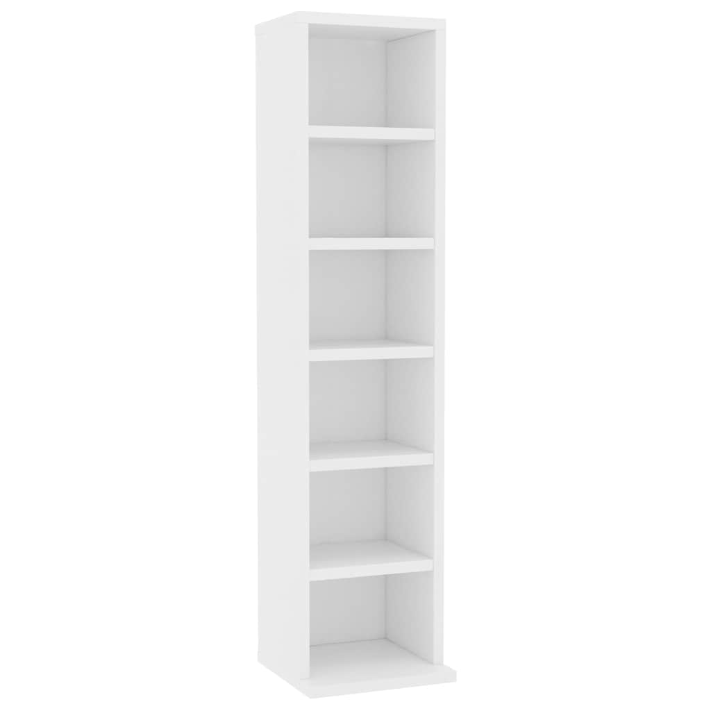 vidaXL CD Cabinet White 21x20x88 cm Engineered Wood