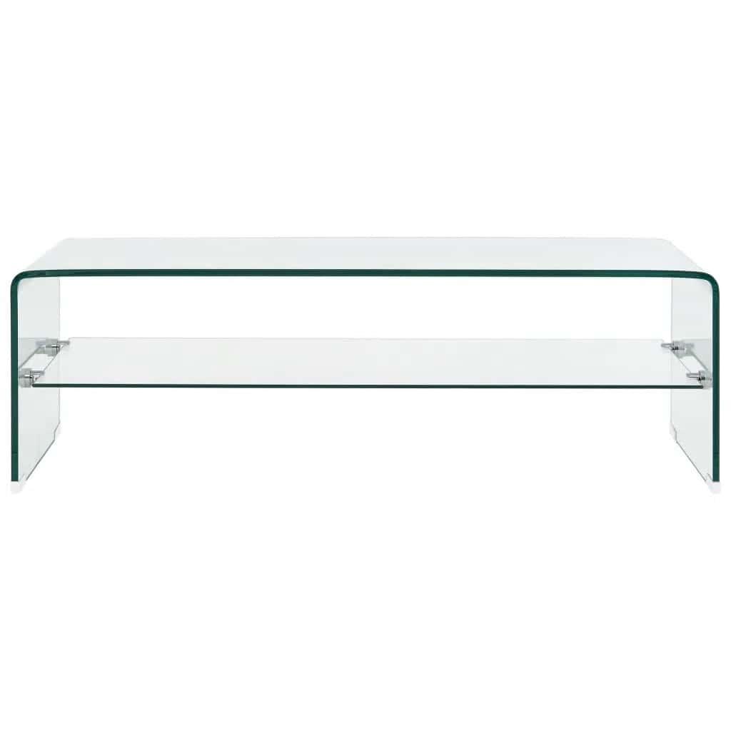 vidaXL Coffee Table Clear 98x45x31 cm Tempered Glass