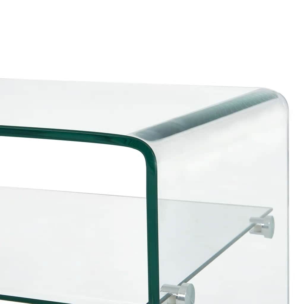 vidaXL Coffee Table Clear 98x45x31 cm Tempered Glass