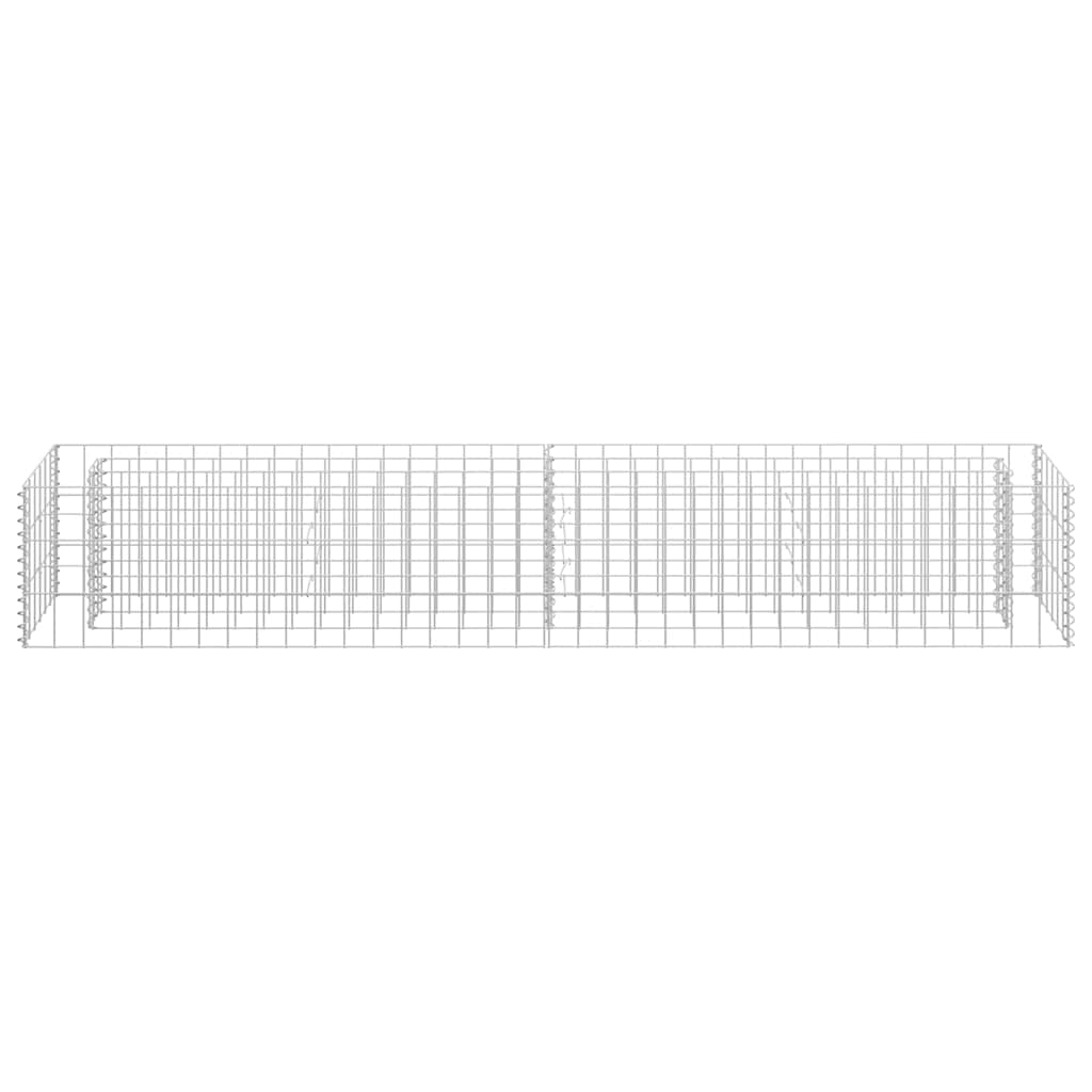 vidaXL Gabion Raised Bed Galvanised Steel 180x30x30 cm