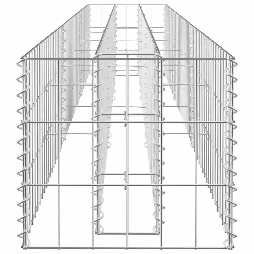 vidaXL Gabion Raised Bed Galvanised Steel 270x30x30 cm