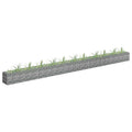 vidaXL Gabion Raised Bed Galvanised Steel 450x30x30 cm