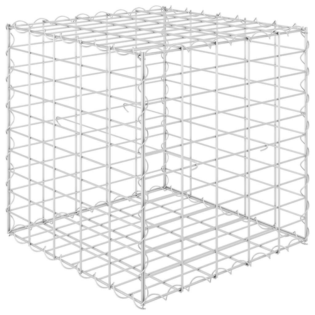 vidaXL Cube Gabion Raised Bed Steel Wire 50x50x50 cm