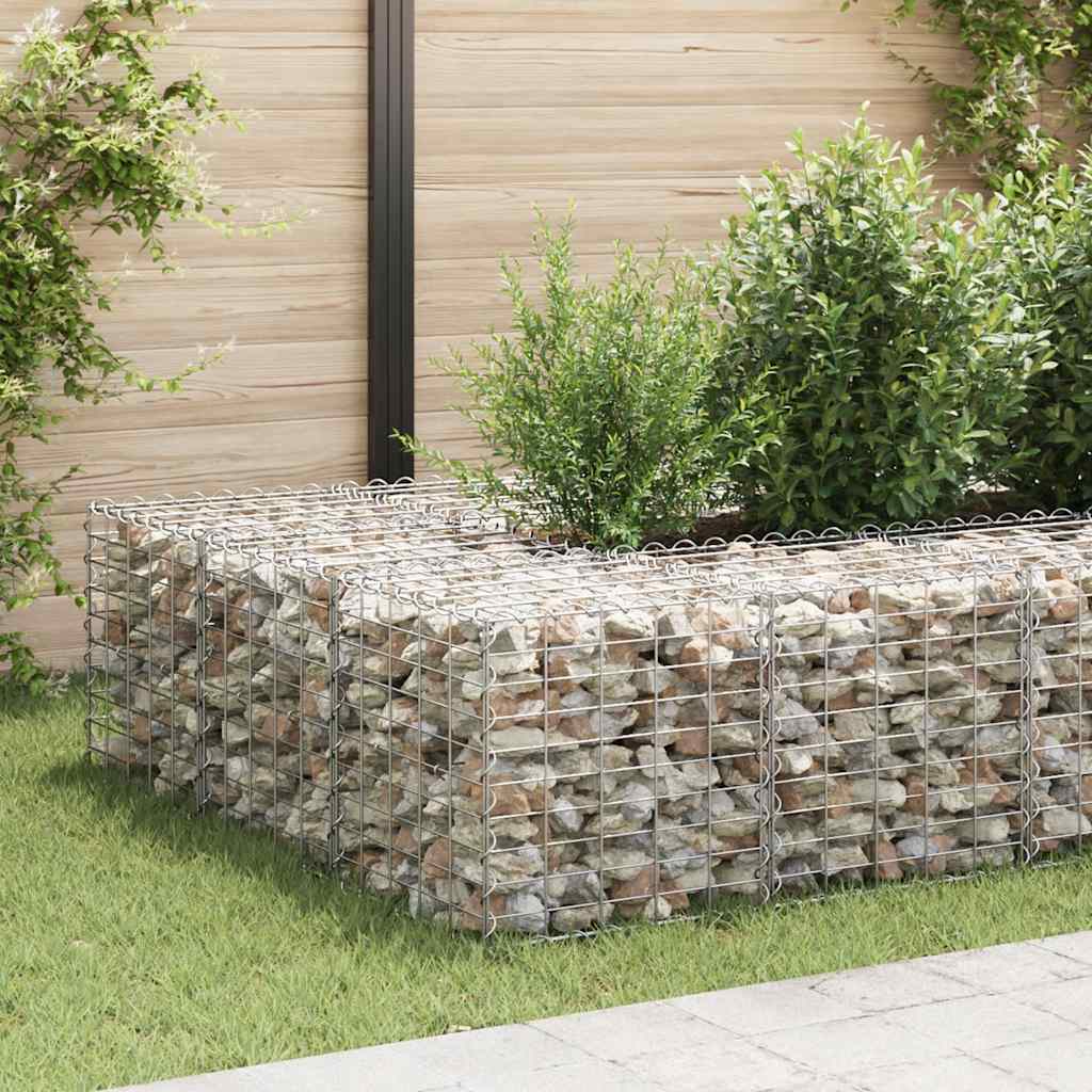 vidaXL Cube Gabion Raised Bed Steel Wire 50x50x50 cm