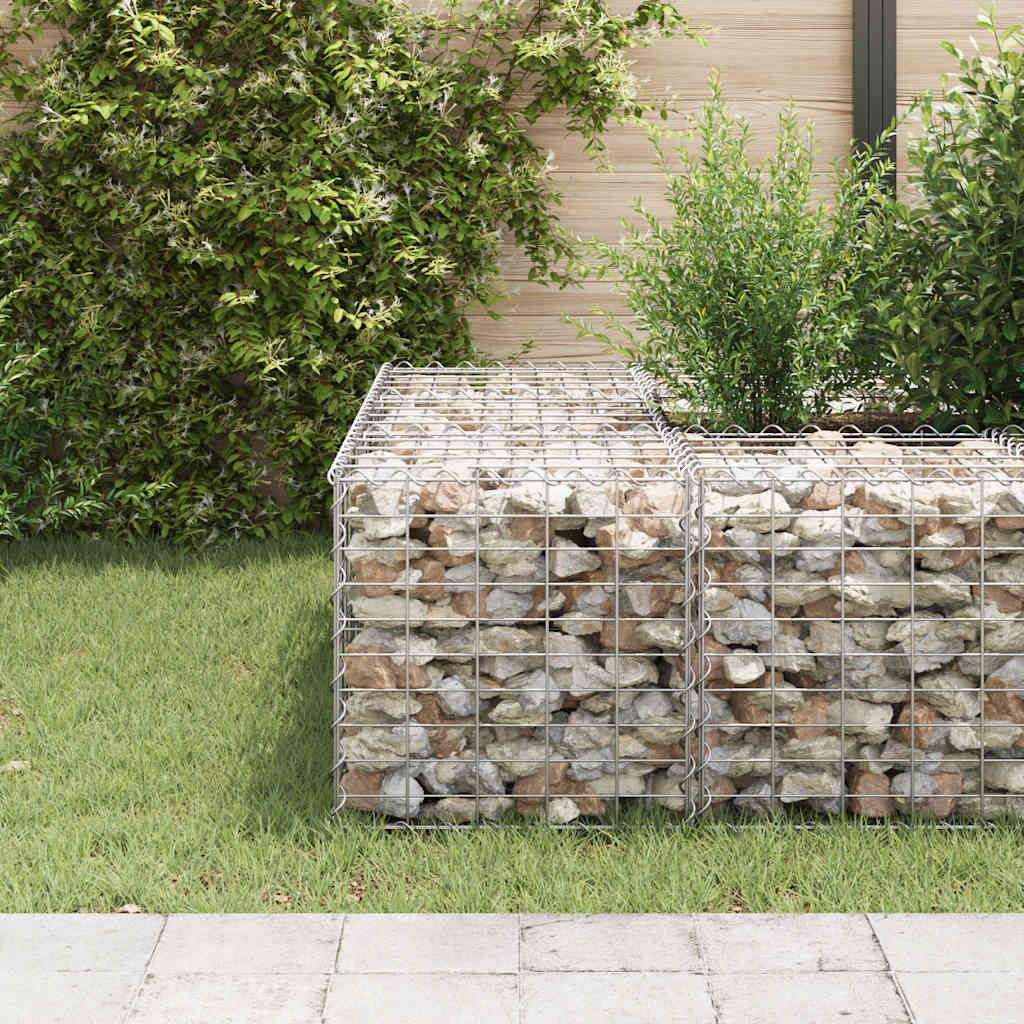 vidaXL Cube Gabion Raised Bed Steel Wire 50x50x50 cm