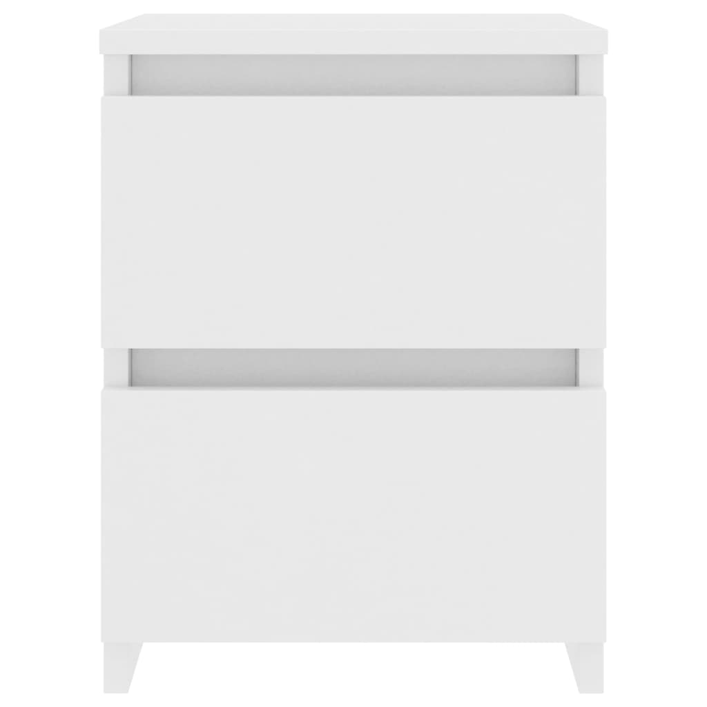 vidaXL Bedside Cabinets 2 pcs White 30x30x40 cm Engineered Wood