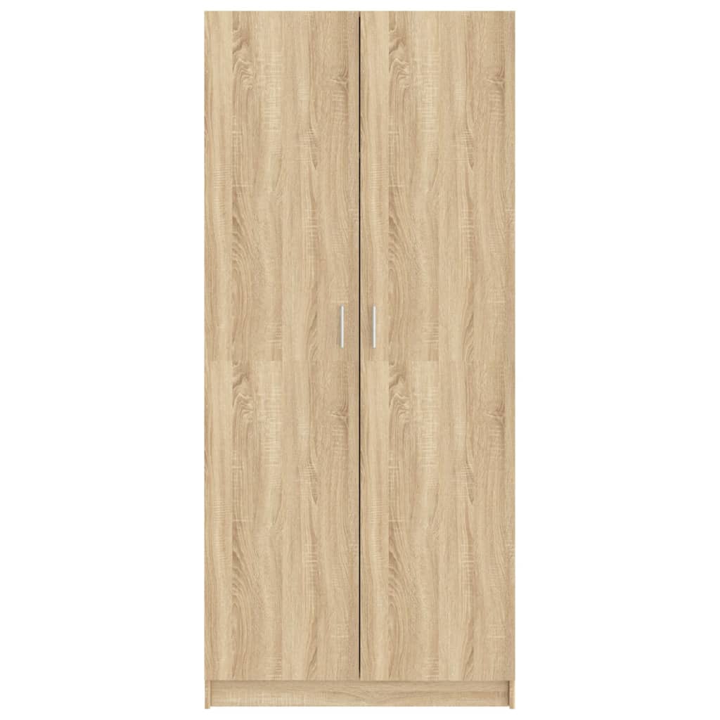 vidaXL Wardrobe Sonoma Oak 80x52x180 cm Engineered Wood
