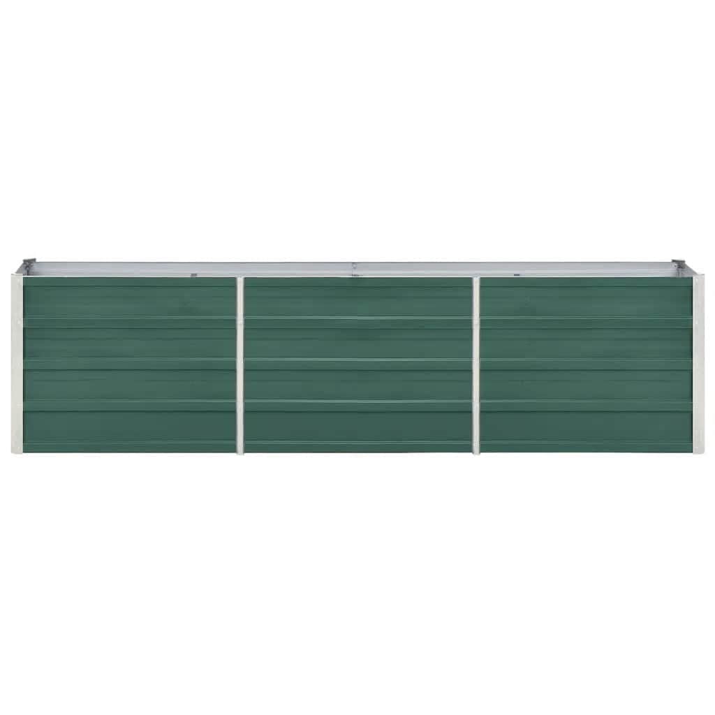vidaXL Garden Raised Bed Galvanised Steel 240x40x45 cm Green
