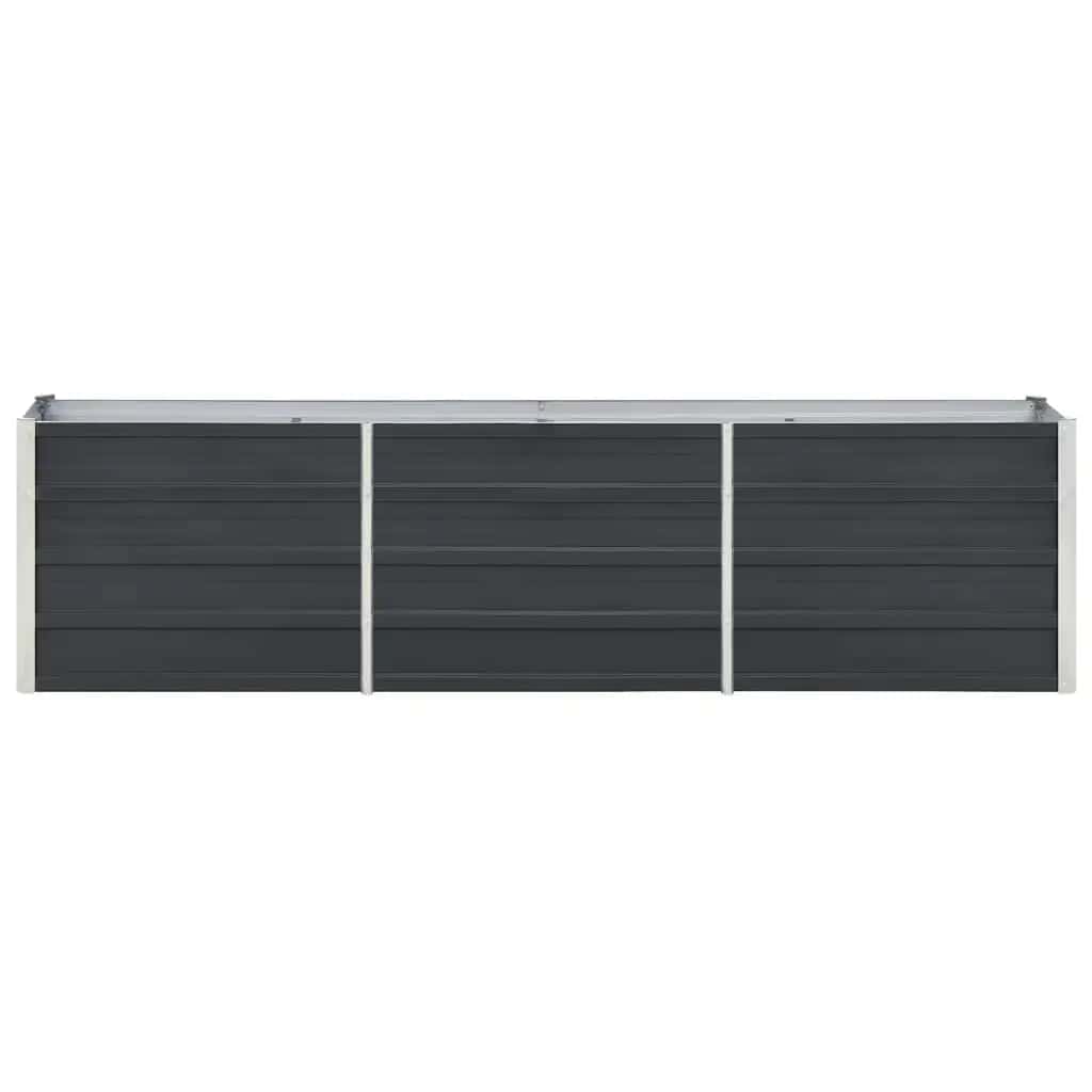 vidaXL Garden Raised Bed Galvanised Steel 240x40x45 cm Anthracite